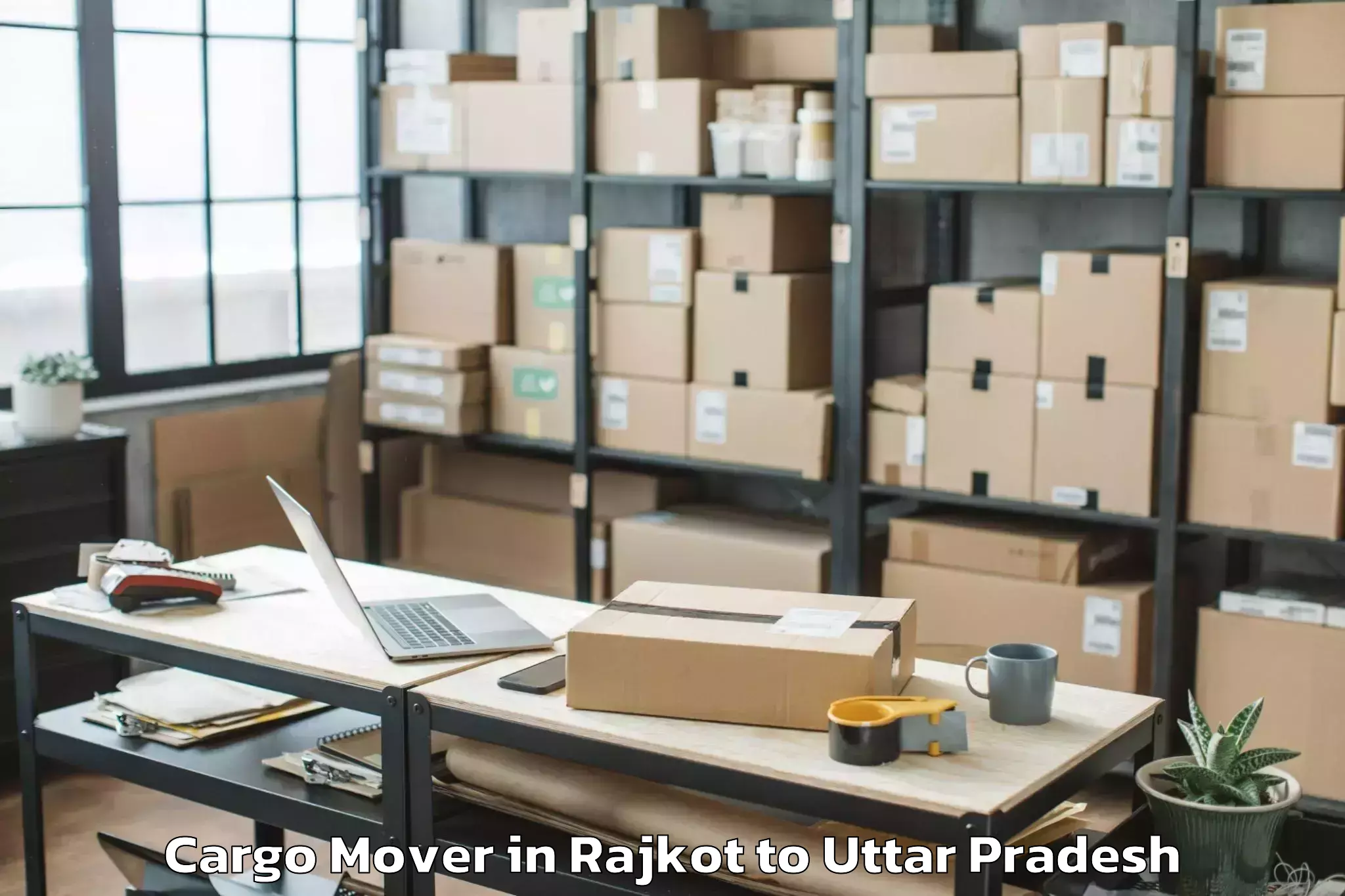 Book Rajkot to Mankapur Cargo Mover Online